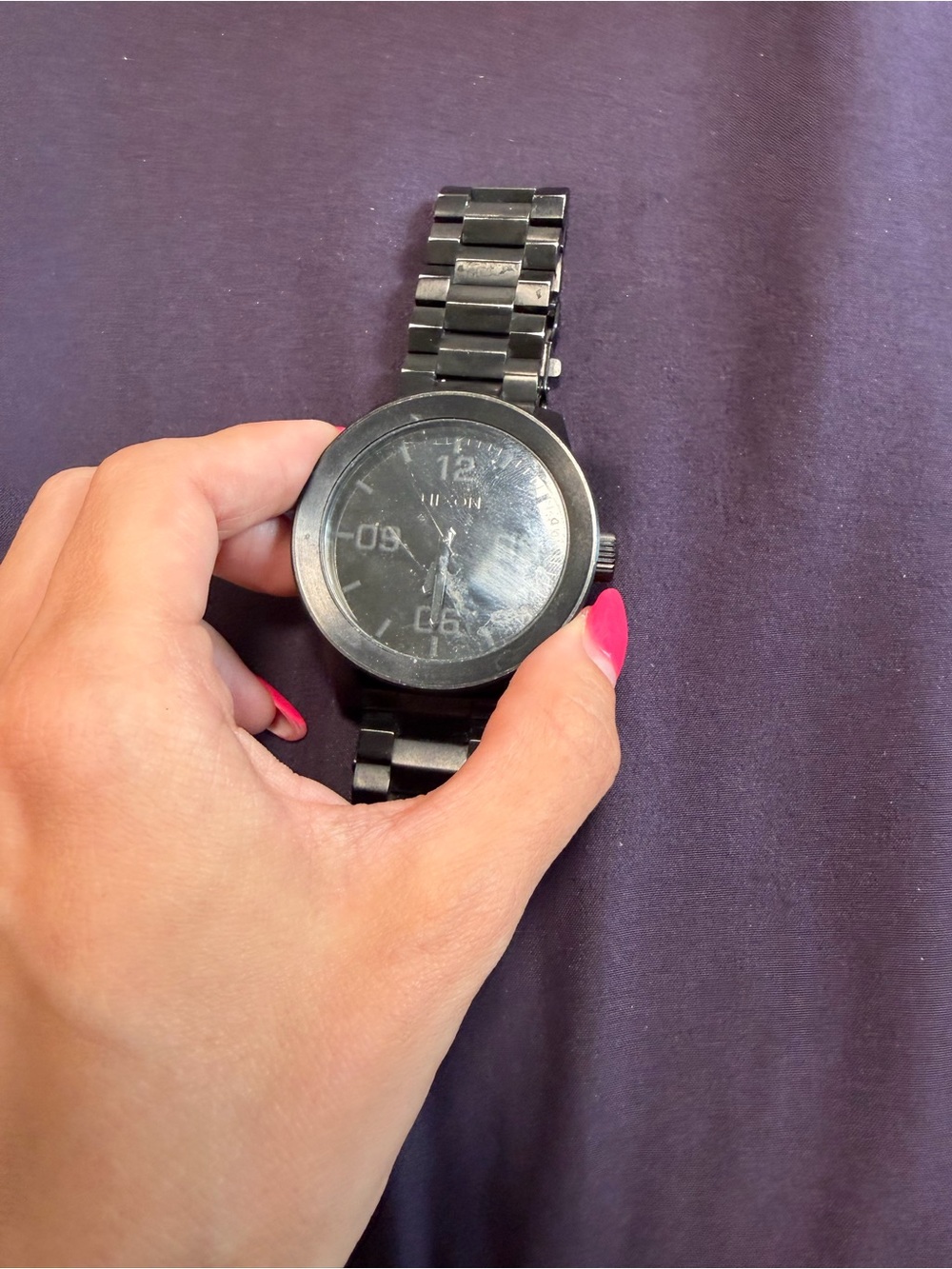 Nixon “Corporal” stainless steel watch, black